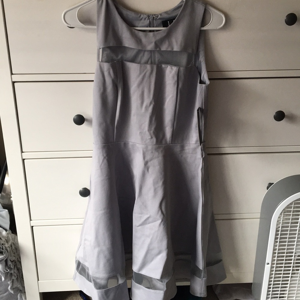 Wedding Guest Dress with Mesh Cutouts